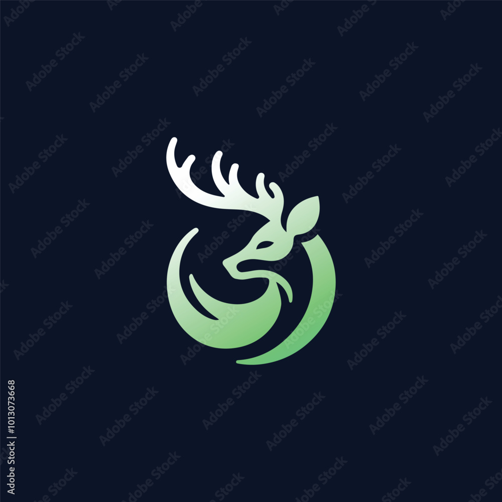 Obraz premium modern deer animal vector logo templates