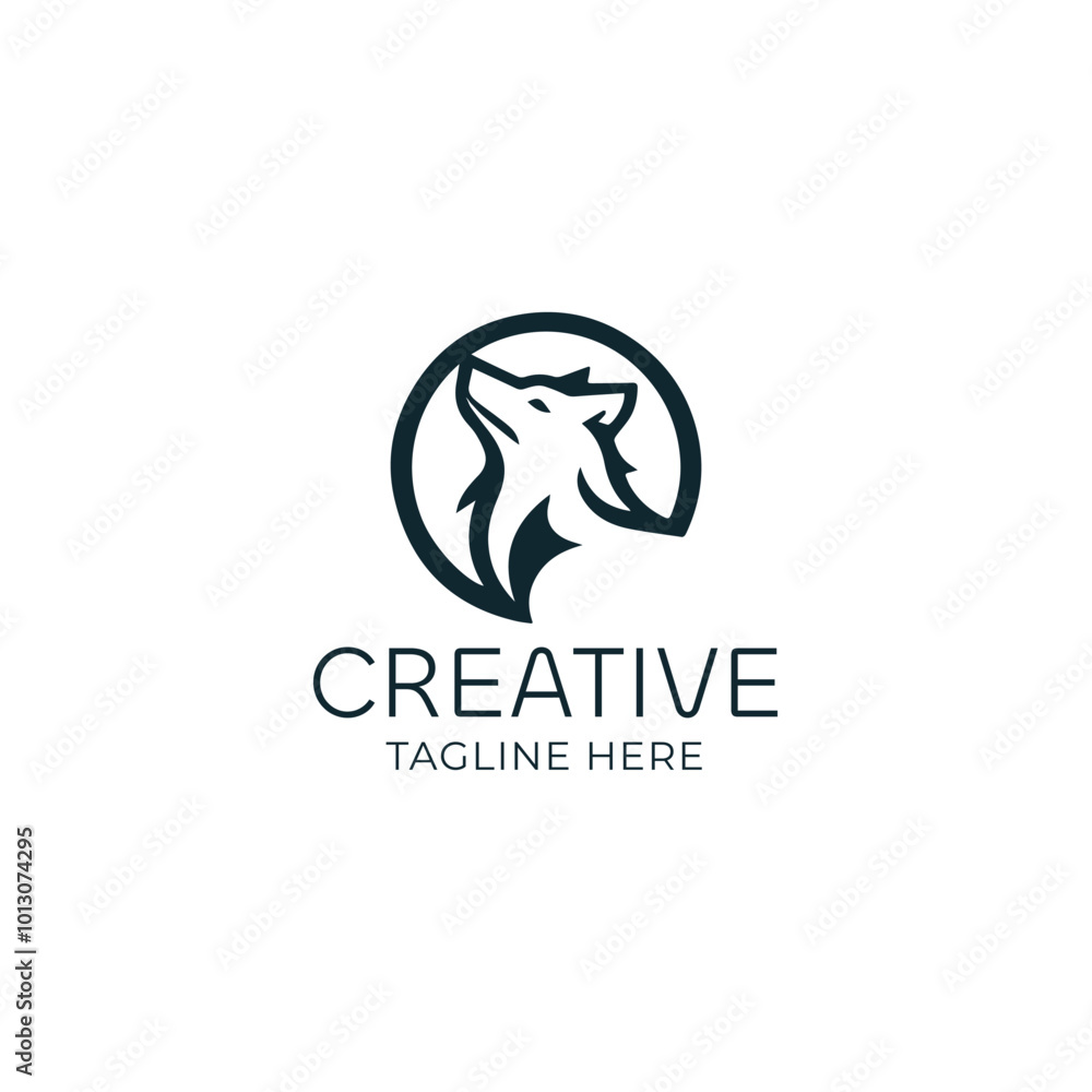 Fototapeta premium wolf logo design vector templates