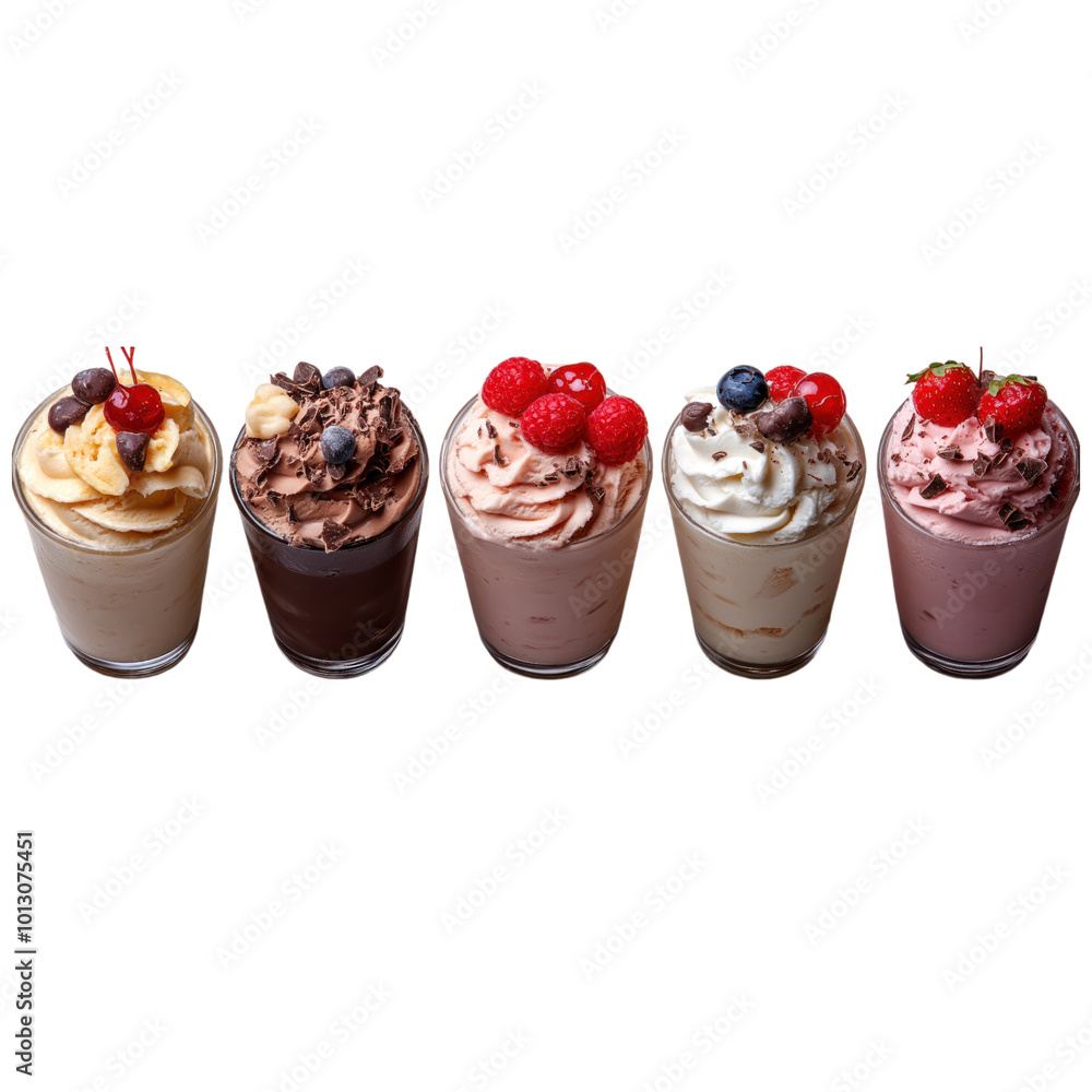 Delicious Dessert Variety Isolated On a Transparent Background Delicious Dessert Variety Isolated On a Transparent Background