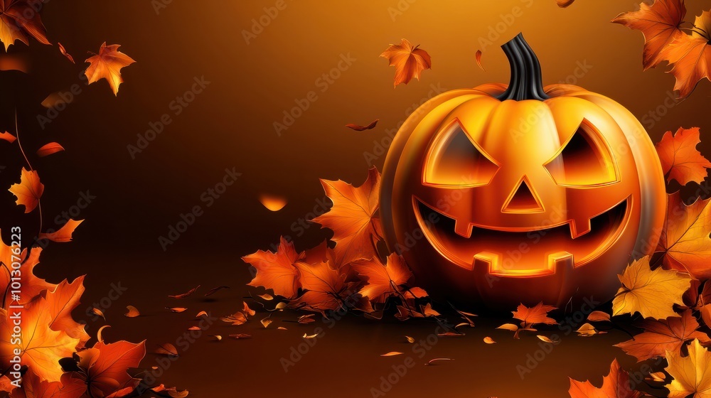 Halloween holiday concept with jack o lantern Halloween holiday concept with jack o lantern