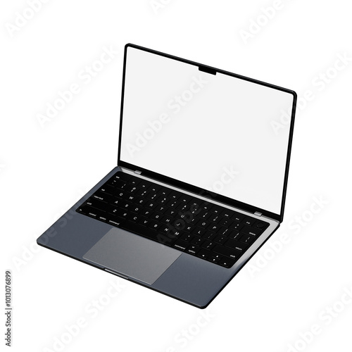 Grey Laptop for Mockup and Other Purpose