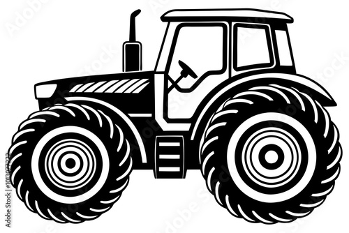 tractor isolated on white background