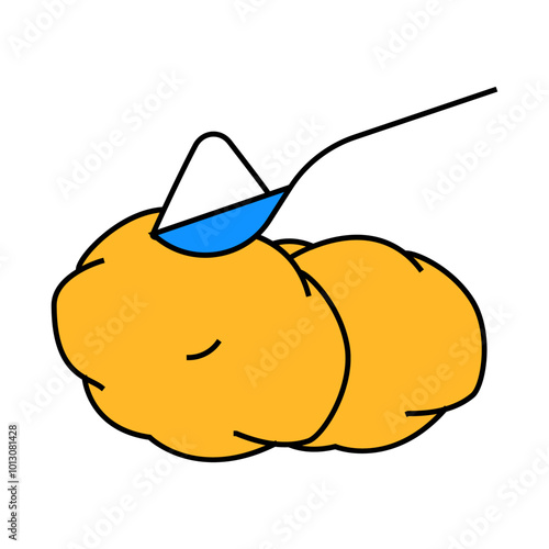 starch food additives line icon vector. starch food additives sign. isolated symbol illustration