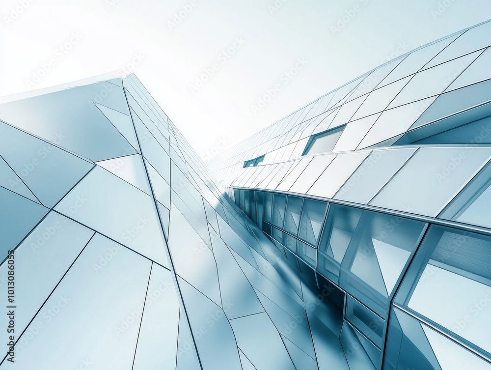 2408 57.A dynamic angle of a modern building, highlighting its sharp, engineered design. The aluminum composite panels form a sleek, metallic surface, while large glass windows allow for natural 2408 57.A dynamic angle of a modern building, highlighting its sharp, engineered design. The aluminum composite panels form a sleek, metallic surface, while large glass windows allow for natural