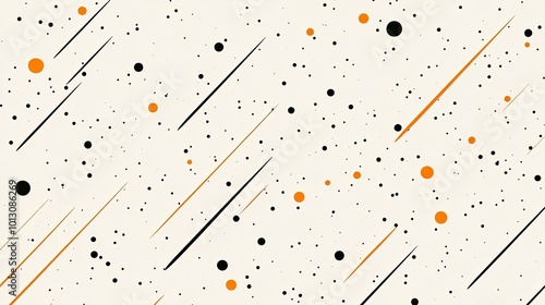 Abstract Dotted Pattern with Diagonal Lines