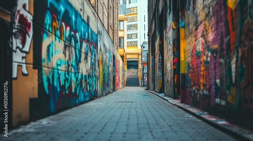 dull gray concrete wall covered in colorful graffiti