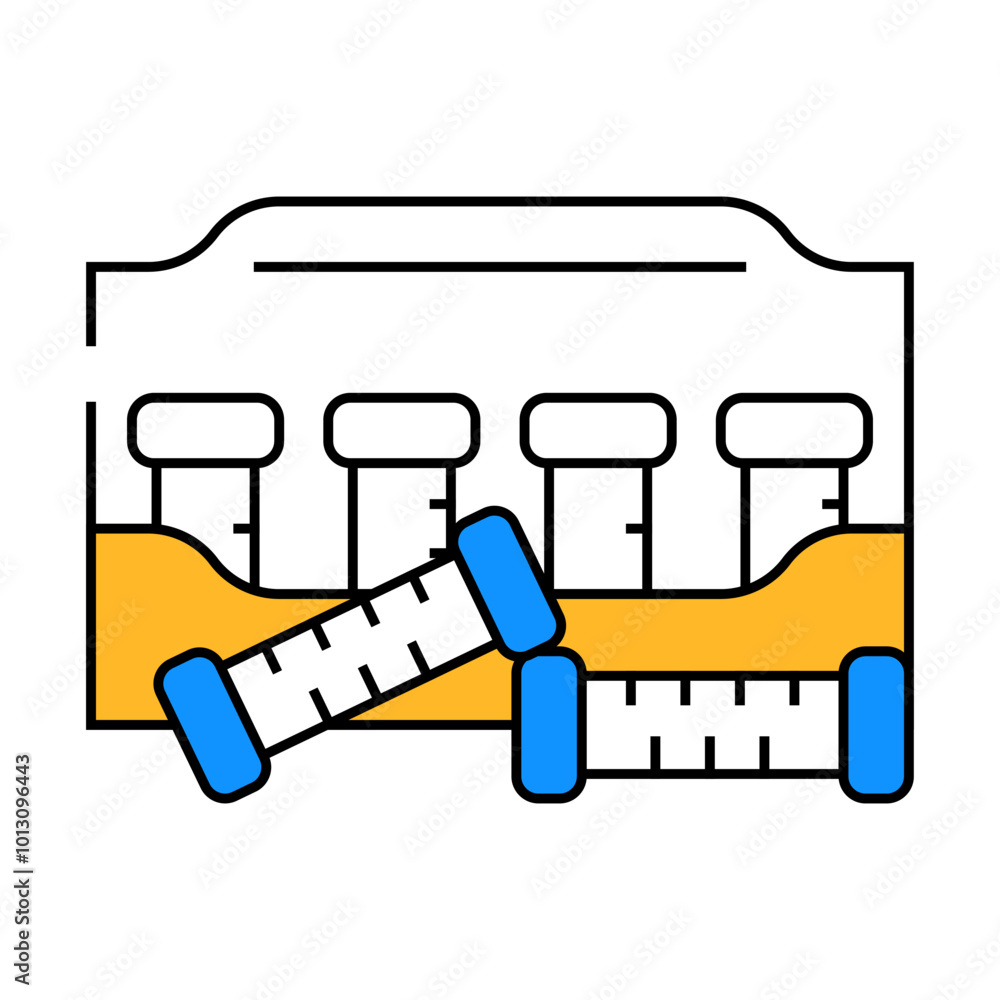 Obraz premium thermo curlers line icon vector. thermo curlers sign. isolated symbol illustration