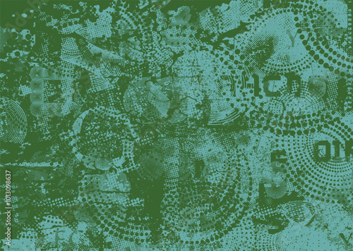 Background with glitch distorted grunge textures . grunge background texture with halftone dots, glitched shapes, textures and lines .Screen print vector background with grunge textured surface.