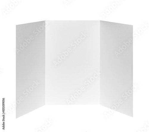 folded leaflet white blank paper template book