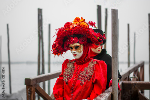 costumes and masks in St. Mark's Square in Venice