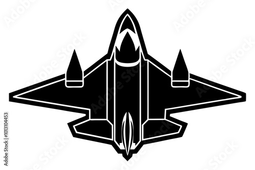 fighter jet silhouette vector illustration