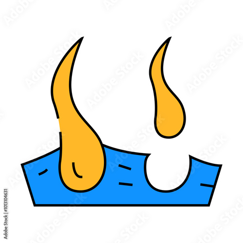 hair loss line icon vector. hair loss sign. isolated symbol illustration