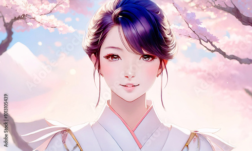 告知画面（女性の表情）