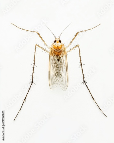 the Phages of Heterotrophic Bacteria virioplankton, portrait view, white copy space on right, Isolated on white Background photo