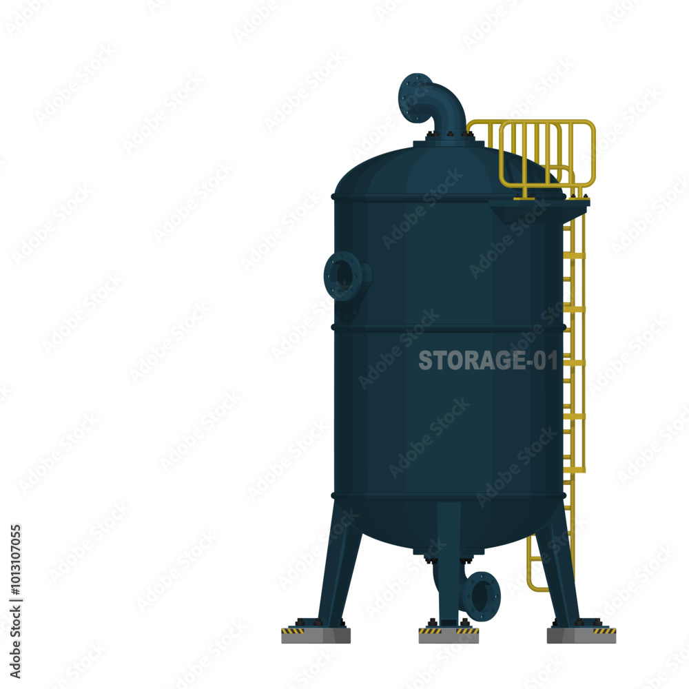 Foto Isolated storage tank on white background