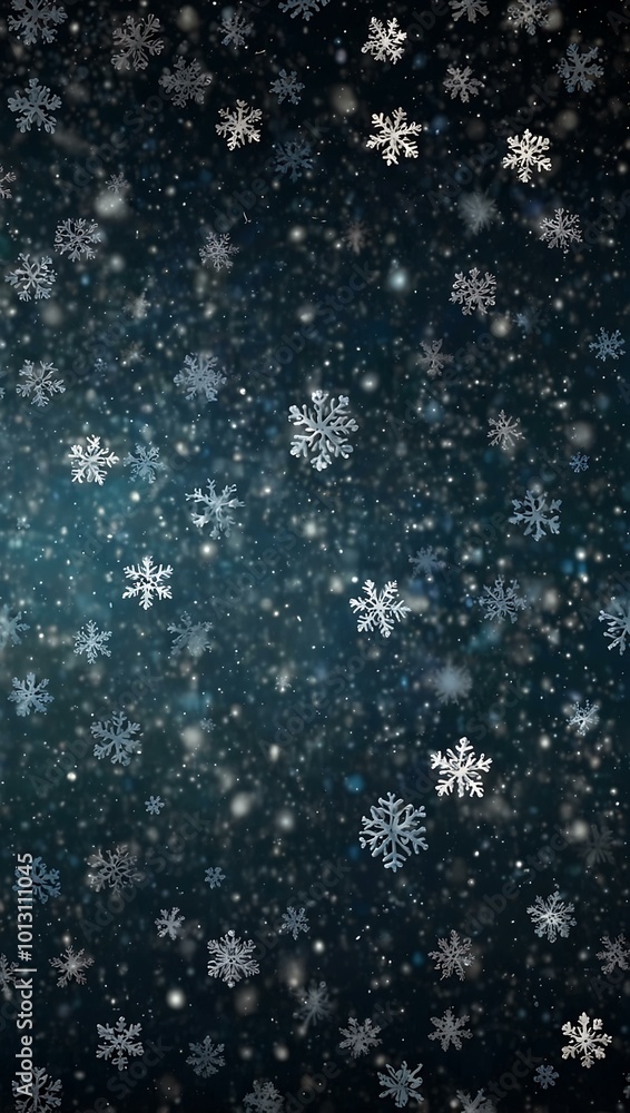 Winter snowflakes falling. Winter snowflakes falling.