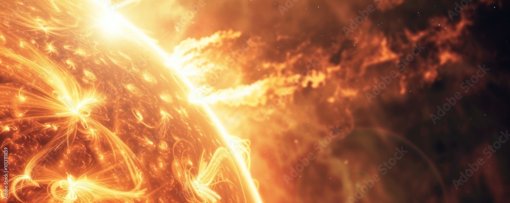 Solar Flares Dancing Around Sunspots, 4K hyperrealistic photo Solar Flares Dancing Around Sunspots, 4K hyperrealistic photo