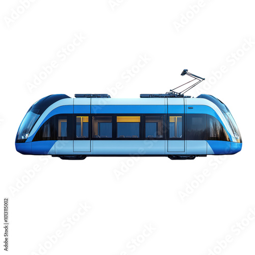 Modern Train Design Isolated On a Transparent Background