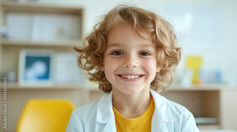 Joyful Child Smiling in a Bright Environment Joyful Child Smiling in a Bright Environment