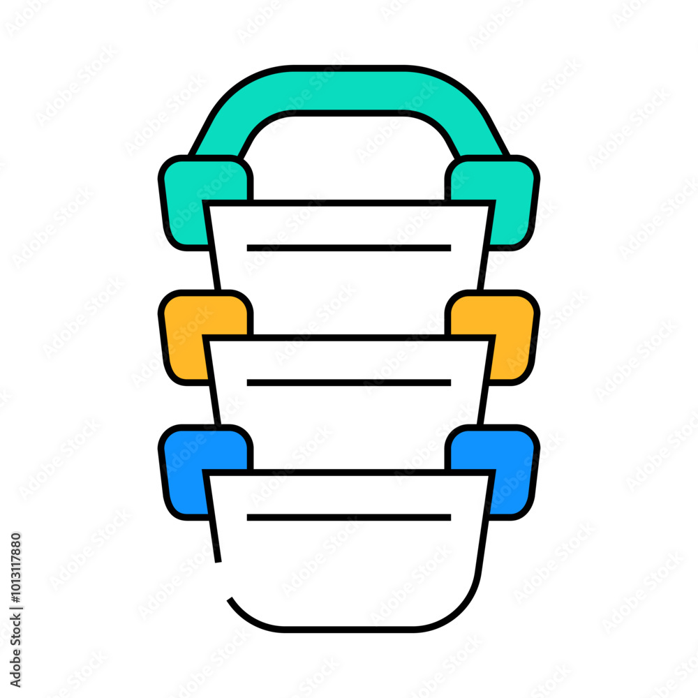 multi-tiered lunchbox line icon vector. multi-tiered lunchbox sign. isolated symbol illustration multi-tiered lunchbox line icon vector. multi-tiered lunchbox sign. isolated symbol illustration