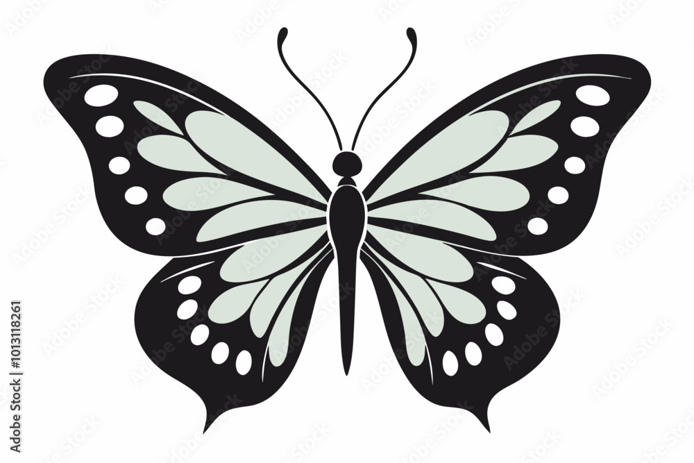 Butterfly silhouette vector illustration. Butterfly silhouette vector illustration.
