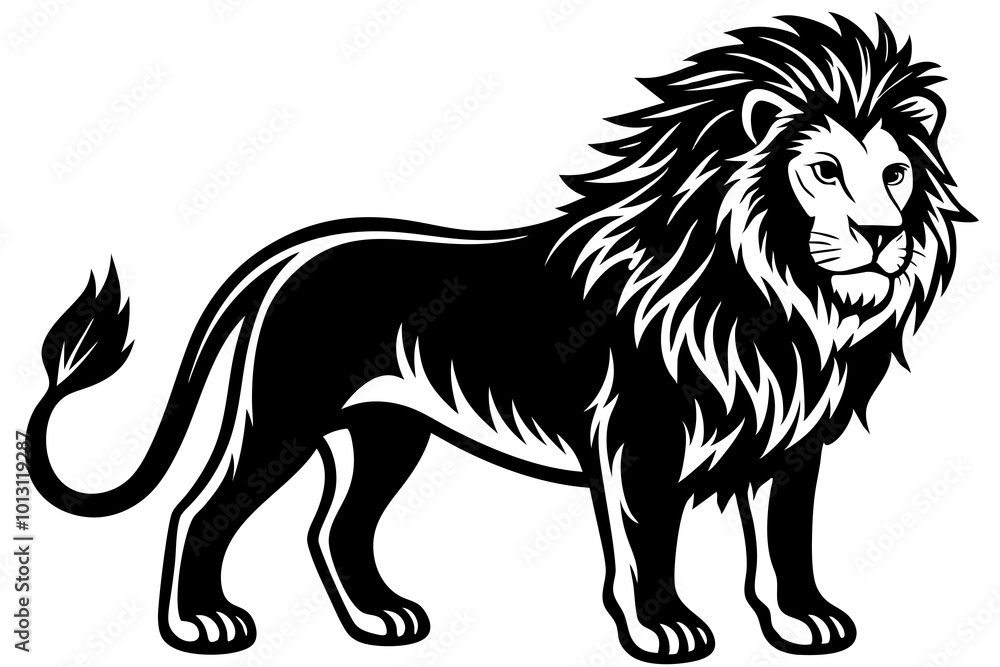Lion silhouette vector illustration. Lion silhouette vector illustration.