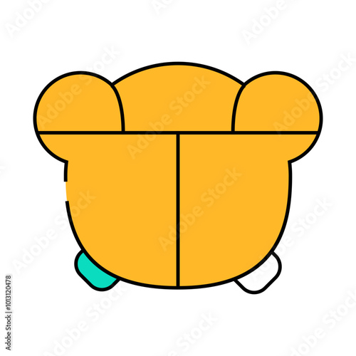 child lunchbox line icon vector. child lunchbox sign. isolated symbol illustration