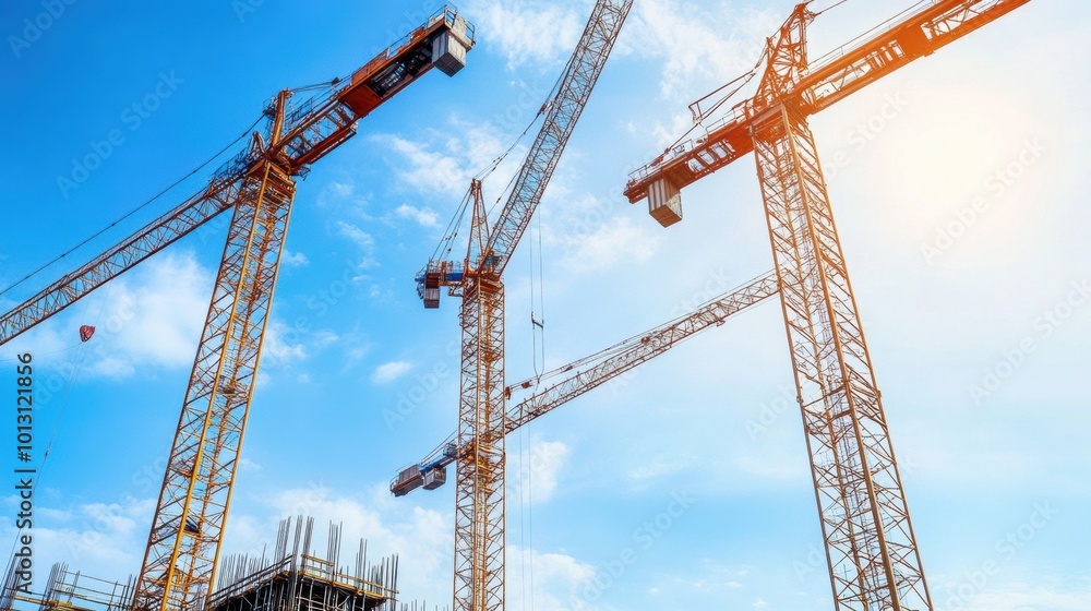 Towering Cranes Reshaping the Cityscape Construction and Engineering in Progress Towering Cranes Reshaping the Cityscape Construction and Engineering in Progress