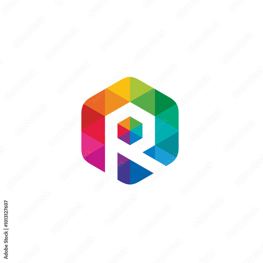 Hexagon Letter R Logo design vector template Hexagon Letter R Logo design vector template