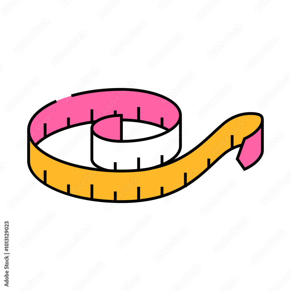 flexible meter line icon vector. flexible meter sign. isolated symbol illustration flexible meter line icon vector. flexible meter sign. isolated symbol illustration