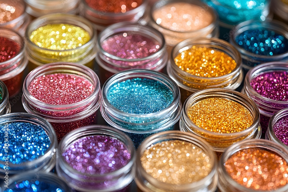 Glitter in small containers Glitter in small containers
