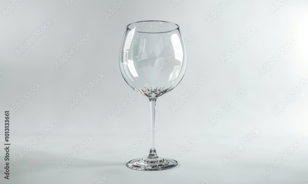 Elegant crystal wine glass, white background, 4K hyperrealistic photo Elegant crystal wine glass, white background, 4K hyperrealistic photo