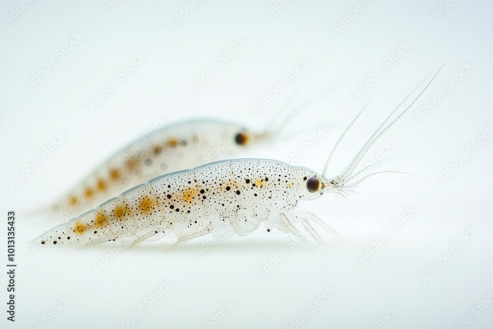 the beside view Bacteroidetes Bacterioplankton, left side view, white copy space on right, Isolated on White Background the beside view Bacteroidetes Bacterioplankton, left side view, white copy space on right, Isolated on White Background