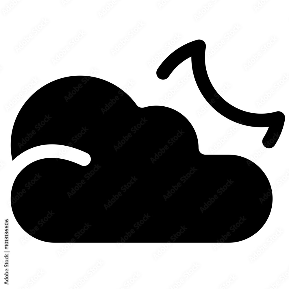 Cloud Nigh Icon Solid Style. Simple Weather Symbol Vector Illustration — Pixel-perfect Icon. Cloud Nigh Icon Solid Style. Simple Weather Symbol Vector Illustration — Pixel-perfect Icon.