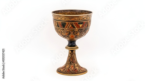 Ornate Chalice with Intricate Antique Patterns