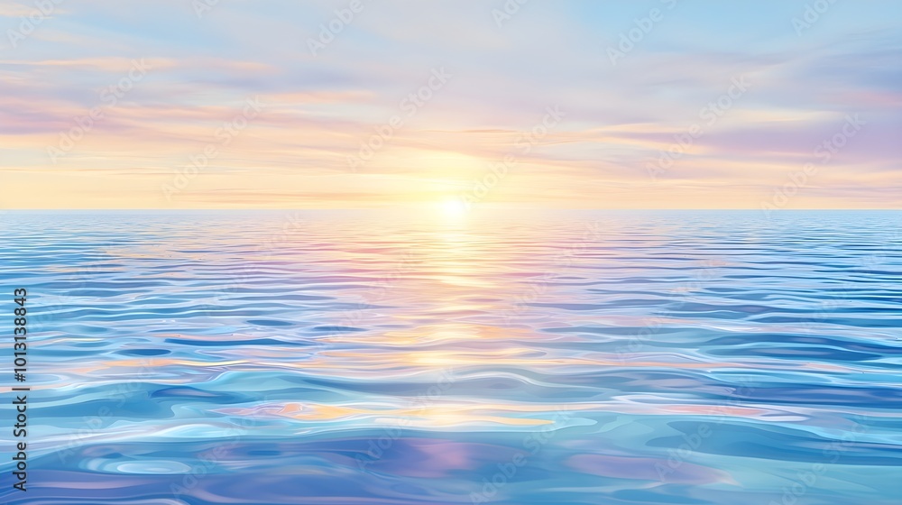 Obraz premium Calm Ocean Sunset