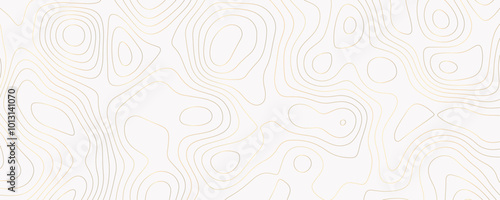 Golden Topographic Map Design with Wavy Contours and Geometric Lines for a Luxury Landscape Illustration 