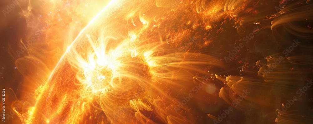 Solar Flares Dancing Around Sunspots, 4K hyperrealistic photo Solar Flares Dancing Around Sunspots, 4K hyperrealistic photo