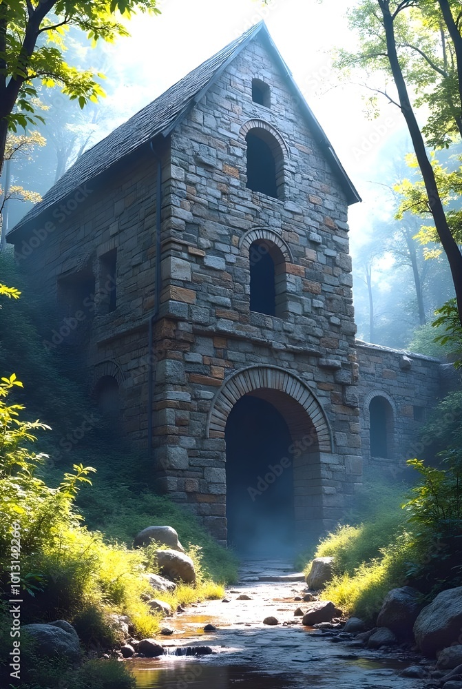 Obraz premium old house in the forest