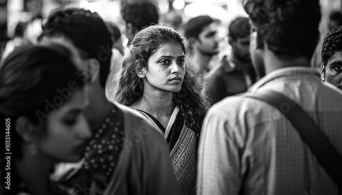 Shoot candid photos of people interacting naturally in crowded spaces like markets or festivals, focusing on authentic expressions and interactions