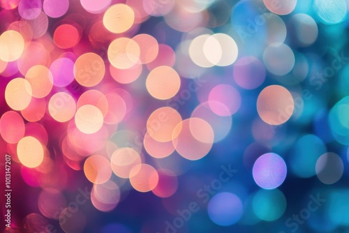 Lively blurred round bokeh background