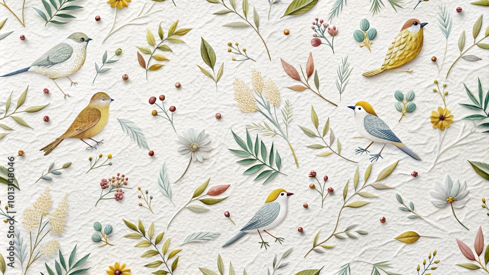 Obraz premium Beautiful white paper backdrop adorned with distinctive patterns, suited for creative endeavors. Perfect for commercial