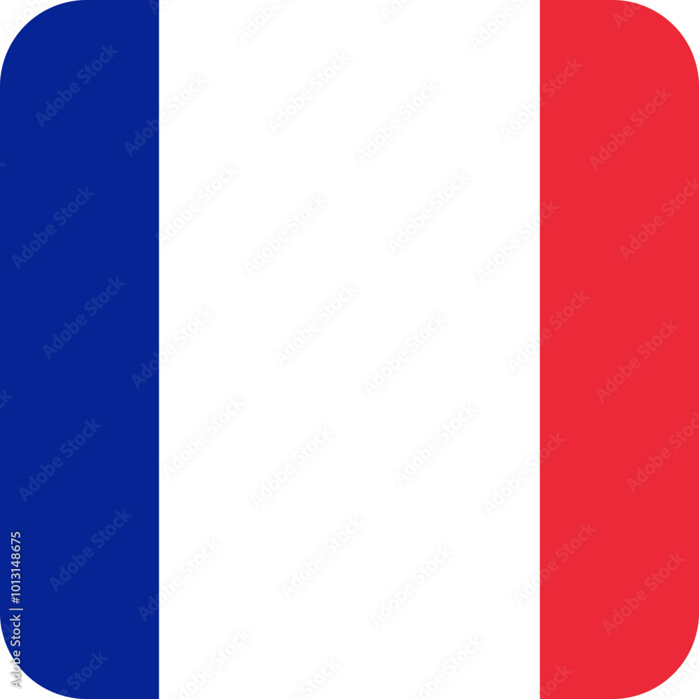 FRANCE Flag Square Icon FRANCE Flag Square Icon