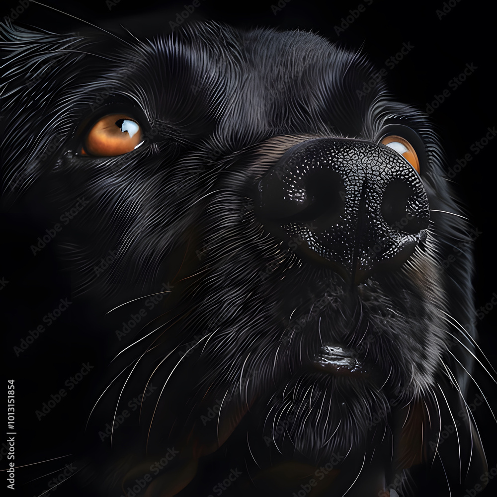 black and white dog. Generative AI black and white dog. Generative AI