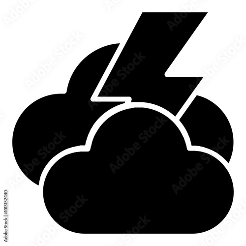 Cloudy Zap Filled Icon