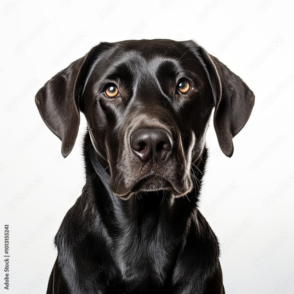 Labrador retriever dog on white background Labrador retriever dog on white background