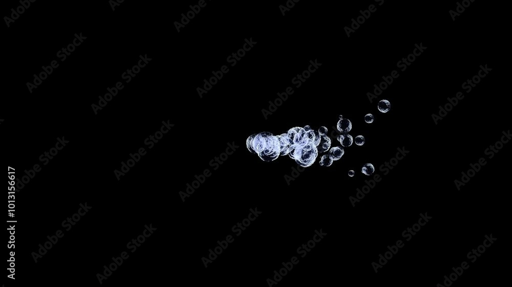 Soap bubbles seamless loop animation with alpha matte on a black background Soap bubbles seamless loop animation with alpha matte on a black background