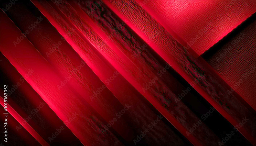 Abstract light pattern in red and black with a gradient and floor, wall ...