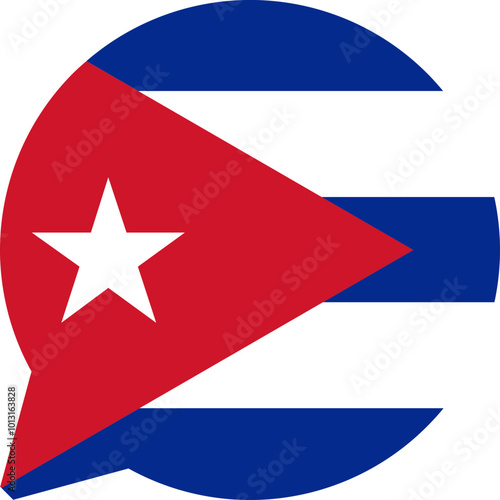 Chat icon on Cuba flag Free Download Chat icon on Cuba flag - GFXLoad