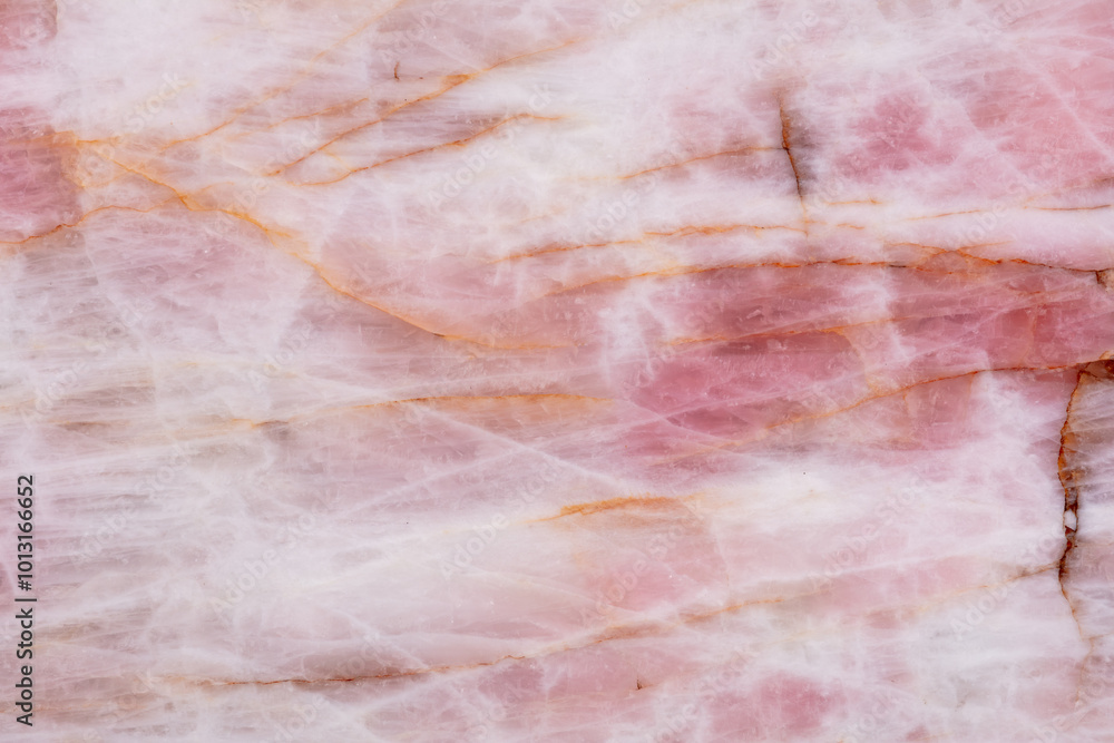 Fototapeta premium Cristallo Rosa Wow Quarzite background, texture in a gentle pink tone for new exterior.